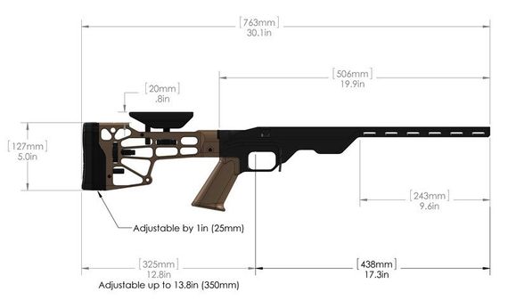 Шасі MDT LSS-XL для Remington 700 LA Black | Зображення 1