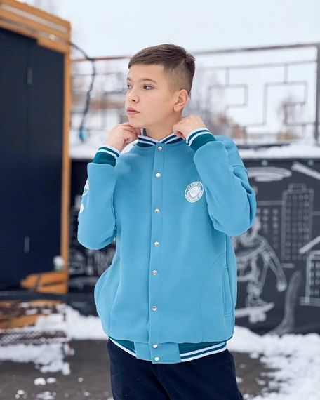 Бомбер для хлопчика (підлітковий) Носи своє 140 Блакитний (p-13157-146325) | Зображення 4