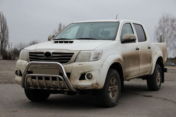 Кенгурятник WT002 (нерж.) для Toyota Hilux 2006-2015 рр | Зображення 1