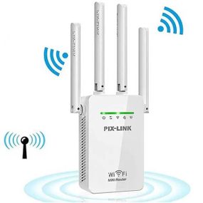 Усилитель WI-FI репитер 4 антенны 9Q Белый