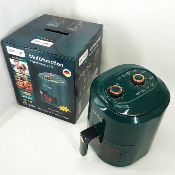 Фритюрница бытовая без масла Rainberg RB-2242 на 6 л 3800 Вт, Аэрофритюрница электрическая для дома BI-43 | Зображення 5
