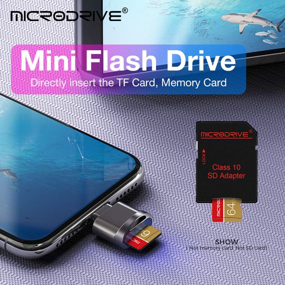 Кардрідер з Type C на Micro-SD, TF, високошвидкістний чорний | Зображення 5