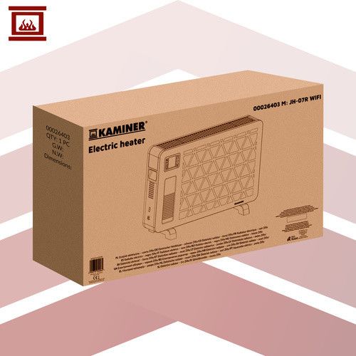 Електричний конвекторний обігрівач KAMINER ZIFLO 2300 Вт з Wi-Fi та пультом дистанційного керування | Зображення 2