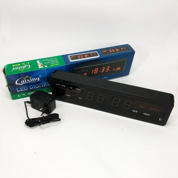 Электронные часы Caixing СХ-808, Цифровые настольные часы квадратные, LED Лед часы настольные | Зображення 4