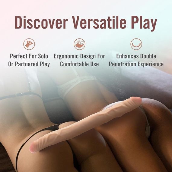 Двосторонній реалістичний фалоімітатор Blush Dr. Skin тілесний sexstyle | Зображення 6