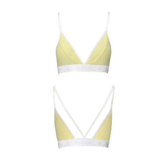 Спортивний топ з подвійними бретелями Passion PS007 TOP yellow, L | Зображення 3