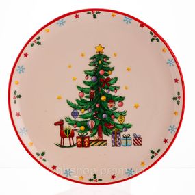Новорічна тарілка з порцеляни Ø21.5 (см) CR-1-2