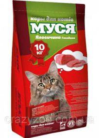 Сухий корм для котів Муся з яловичиною 10 кг 803683