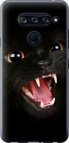Чехол на LG V40 ThinQ Чёрная кошка "932u-1577-17620"