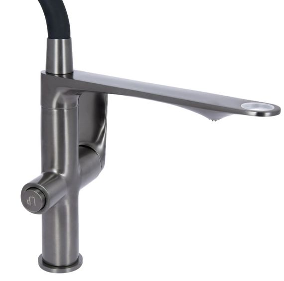 Змішувач для кухні Qtap Vlasta New з гнучким виливом з підключенням для питної води QTVLA364GMB45649 | Зображення 1