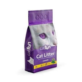 Наповнювач Catfun бентонітовий для котячих туалетів ароматом лаванди 5 л