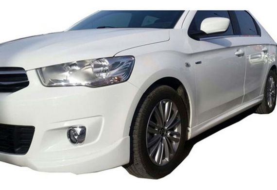 Боковые Пороги DPT (грунтованные под покраску) для Citroen C-Elysee 2013-2022 гг