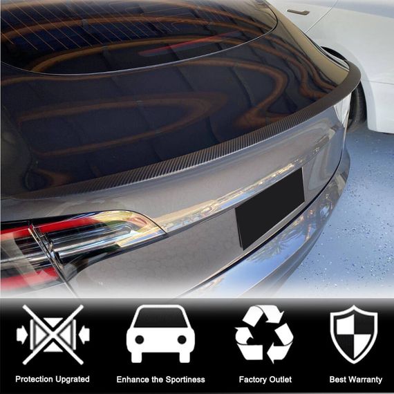 Спойлер сухой карбон V8 (2012-2022) для Tesla Model S 2016- гг | Зображення 3