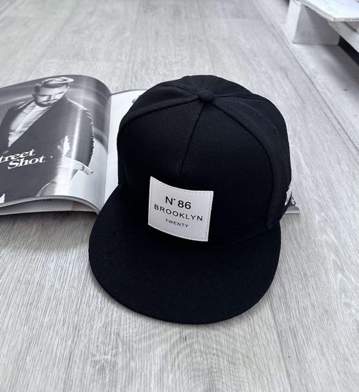 Кепка снепбек (Snapback)  Brooklyn  №86 Чорний з білим 56-61р (9045)