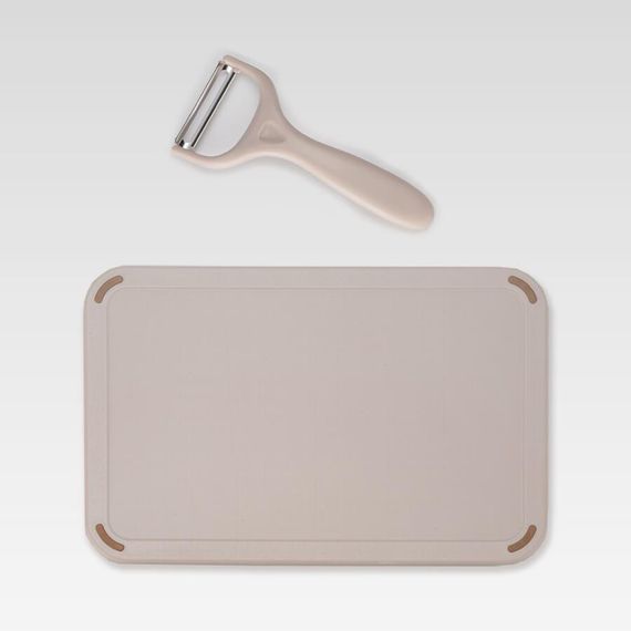 Набір кухонних ножів з підставкою і обробною дошкою Maestro MR-1413-BEIGE, 8 предметів, бежевий | Зображення 4