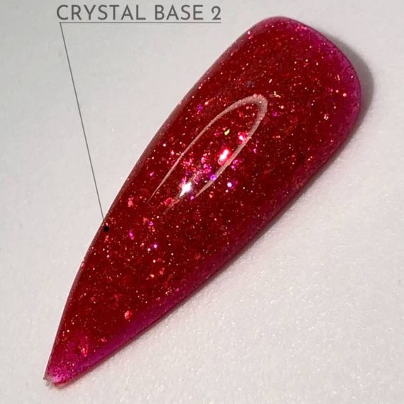 Світловідбивна база Crooz Crystal Base №02 (коралова з блиском) 8мл | Зображення 3