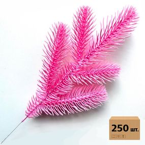 Веточка хвойная литая Lux Marshmallow Pink розовая 33 см | ТМ HVOYA (250 шт.)