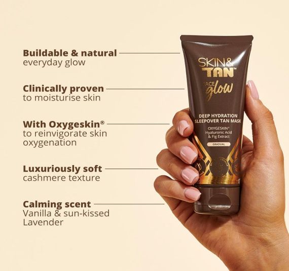 Автозасмага для обличчя Skin & Tan Deep Hydration Sleepover Tan Mask 7 мл | Зображення 2