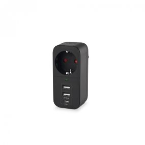 Мережевий адаптер VIDEX ONCORD з/з 1п 2.4A 2USB+USB-C Black