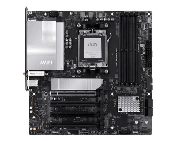 Материнcкая плата MSI PRO B850M-P WIFI sAM5 B850 4xDDR5 M.2 HDMI DP WiFi BT mATX 911-7E71-001