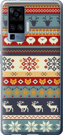 Чехол на Vivo X50 Pro Рождественский орнамент "3303u-1956-17620"
