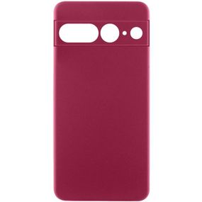 Чохол TPU GETMAN Liquid Silk Full Camera для Google Pixel 7 Pro Бордовий / Marsala
