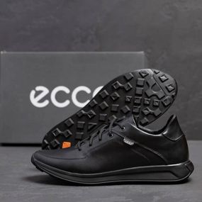 Демісезонні шкіряні кросівки Еcco чорні