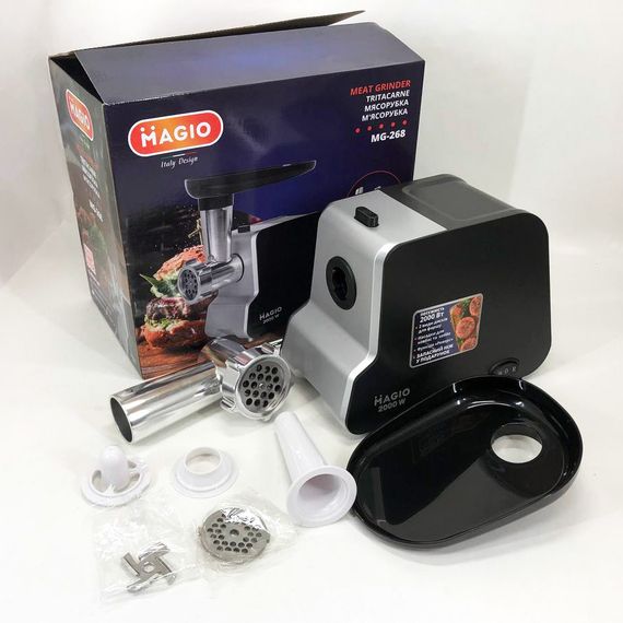 Мясорубка Magio MG-268 N 2000 Вт мясорубка для мяса электромясорубка для шинковки электромясорубка для дома | Зображення 5