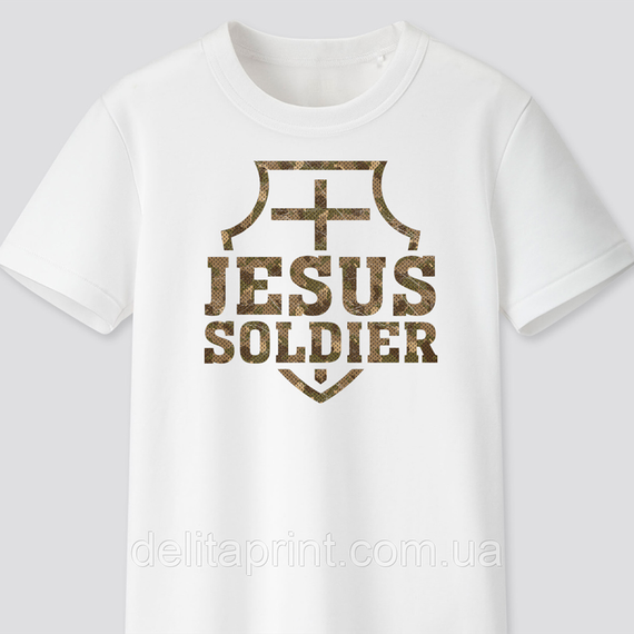 Футболка з християнським принтом Jesus Soldier, Солдатів Ісуса. FH-1 XL