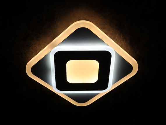 Сучасний квадратний світильник стельовий LED для кімнати кухні ванної 25123 Білий 4х25х25 см.