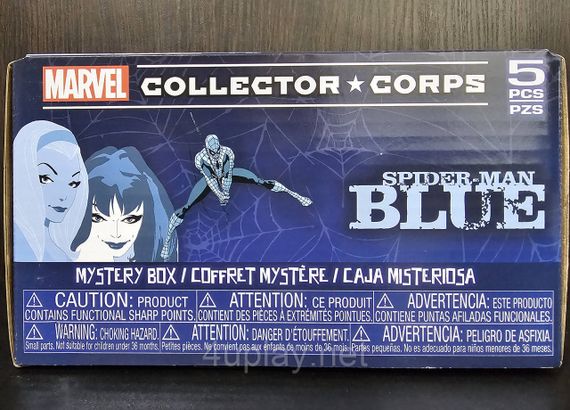 Коробка Фанко Поп Людина Павук Оригінал Funko Pop Marvel Collector Corps Spider-Man Blue Box 2XL | Зображення 3