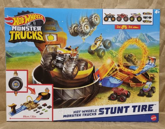 Трек Хот Вілс Монстр-трак. Шина трамплін. Трюкова арена. Hot Wheels Monster Trucks Stunt Tire Playset Exclusive | Зображення 7
