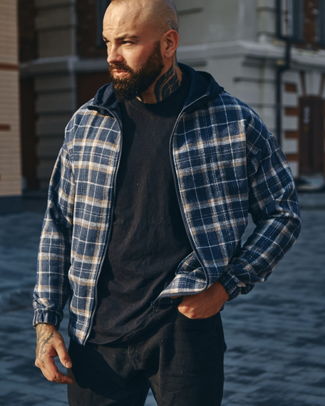 Куртка-рубашка синий S L