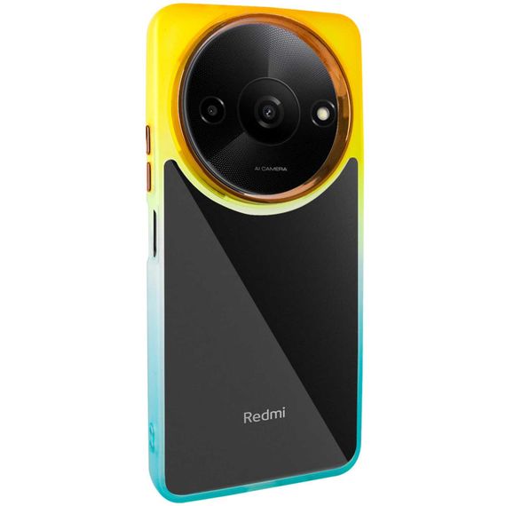 Чохол TPU+PC Fresh sip series для Xiaomi Redmi A3 Бірюзовий / Помаранчевий