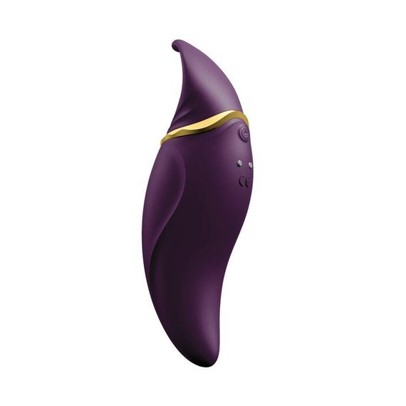 Вібратор 2в1 з язичком Zalo — Hero Twilight Purple, кристал Swarovski Sex Aura | Зображення 2