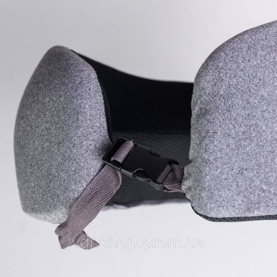 Подушка для шиї U-подібна з кейсом для зберігання світло-сіра HP-56-18 | Зображення 5