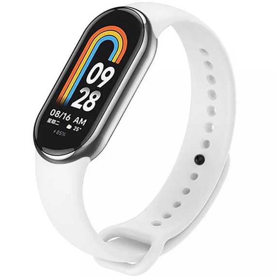 Силіконовий ремінець для Xiaomi Mi Band 8 Білий / White