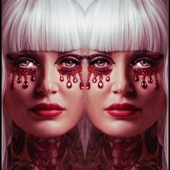 Маска вампіра зі страз Vampire Rhinestone Stick-On Jewels Leg Avenue | Зображення 3