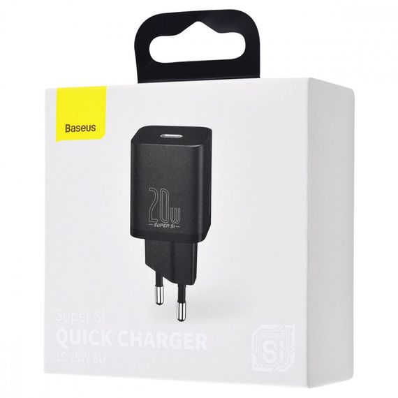 МЗП Baseus Super Silicone PD Charger 20W (1Type-C) white | Зображення 1