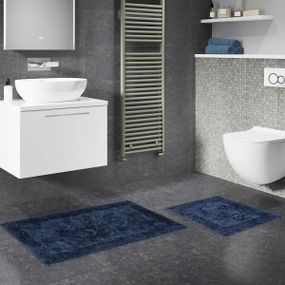 Набор ковриков для ванной Arya Tiffany AR-A107214-Dark-blue 2 предмета синий
