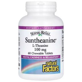 Теанін Natural Factors Stress-Relax Suntheanine L-Theanine 100 mg 60 Chewable Tabs