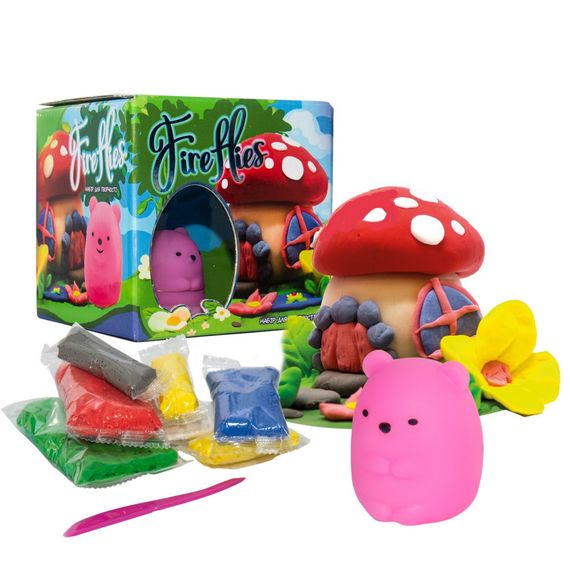 Набор для творчества "Fireflies - мишка" 30412 светильник, масса для лепки, масса для лепки | Зображення 1