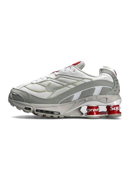 Кросівки Supreme Shox Ride 2 SP Grey White Red (топ якість) 45 28 | Зображення 1