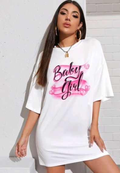 Футболка женская с принтом повседневная L Белая