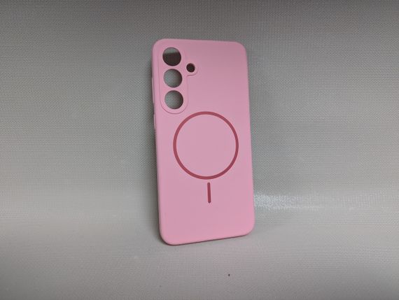 Чохол м'який для Samsung Galaxy S25 + Plus | Протиударний | Soft Touch | MagSafe | рожевий