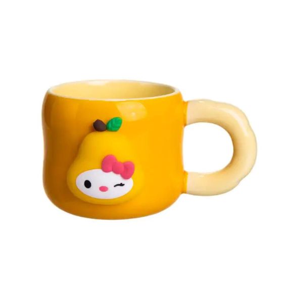 Кубок порцелянова з магнітом Sanrio 400 (мл) подарункова кружка прикольна чашка для дітей на подарунок Помаранчевий FM-37B