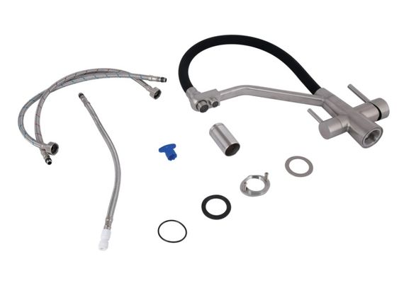 Змішувач для кухні Lidz Aria 020F3 з гнучким виливом з підключенням для питної води LDARI020F3BNK37647 | Зображення 6