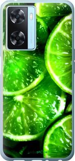 Чохол на Oppo A57s Зелені часточки лимона "852u-2931-2448"