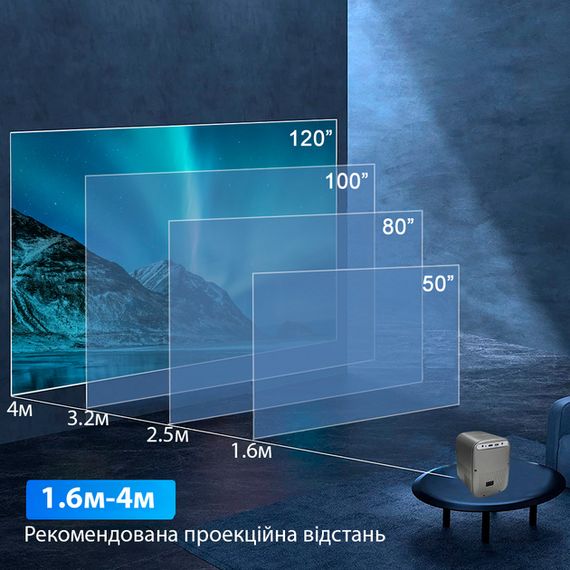 Сучасний проектор Full HD 1080p Linux OS XPRO PANOPLUS EBI з вбудованими динаміками (NFX-007_8199) | Зображення 8