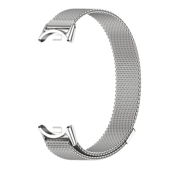 Ремінець металевий Mijobs міланське плетіння для фітнес браслета Xiaomi Mi Smart Band 8 - Silver | Зображення 2
